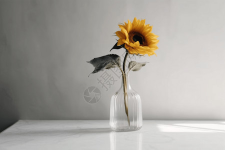 花瓶里的向日葵图片