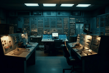 控制室的全景图片