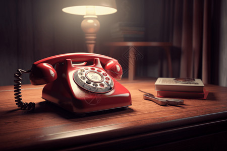 碧蓝色老式电话电话机设计图片