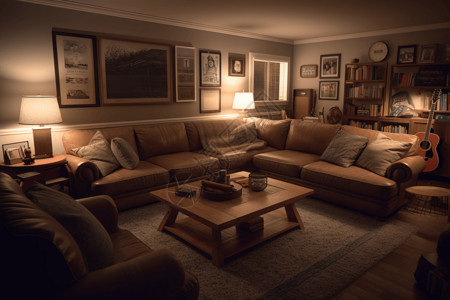 组合沙发的现代客厅图片