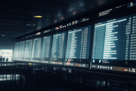 机场出发板航班信息出发板高清图片