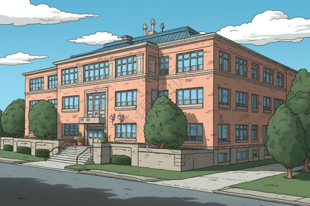 大气学校教学楼背景图片