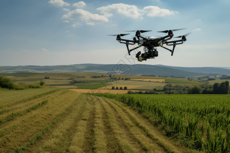 现代农业自动化农业概念插画现代科技农业场景背景