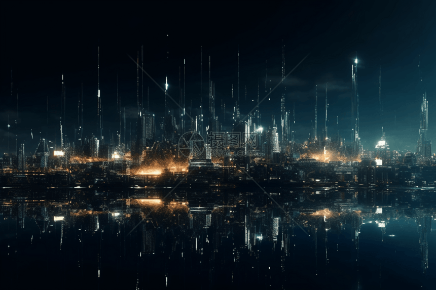 黑夜未来城市图片