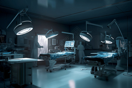 医院抢救室现代化医疗手术室背景