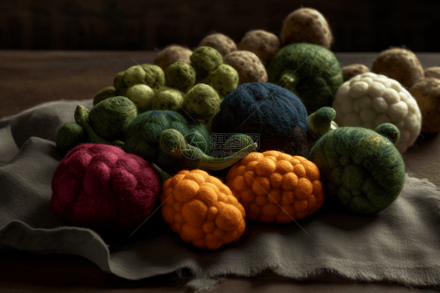 羊毛毛毡果蔬手工品图片