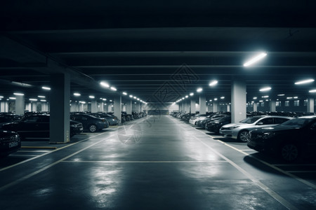 昏暗的停车场图片