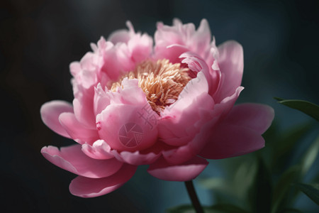 盛开的粉红色牡丹特写背景图片