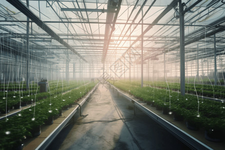 智能温室大棚现代化科技农业生产背景