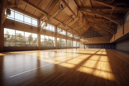 大型室内木制运动体育馆图片
