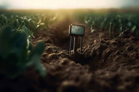 农业标志科技分析土壤质量设计图片