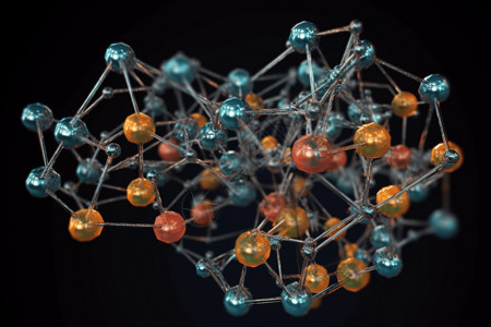 3D分子可视化背景图片