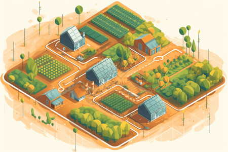 案例征集区块链技术去中心化农业示例插画