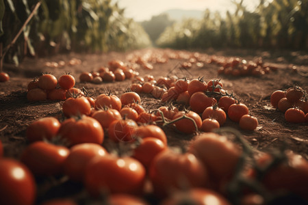 番茄果实农业番茄种植设计图片