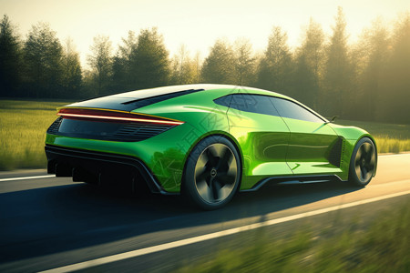 科技感新能源汽车智能科技油电混合汽车背景