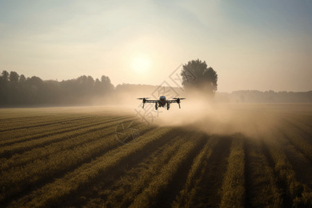 智能化无人机洒农药图片