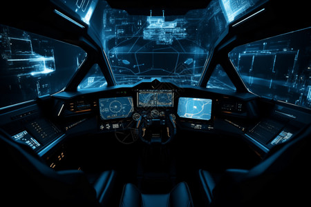 科技智能控制室背景图片