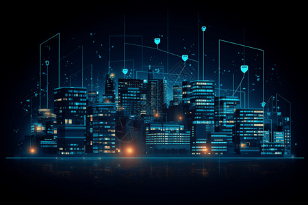 智能科技智慧城市背景图片