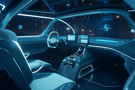 智能的未来无人驾驶汽车背景图片