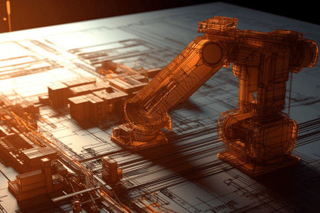 自动化专业3D建筑机器人设计图片