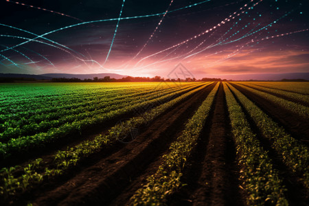 人工智能网络的科技农业图片