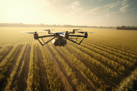 无人机检测科技检测农业生产背景