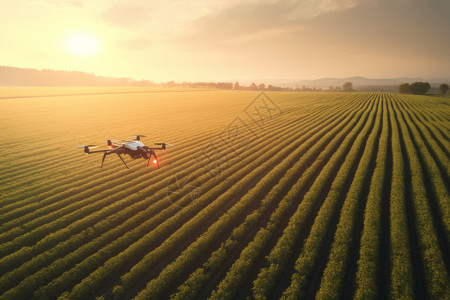 生产检测用传感器和无人机检测农业生产背景