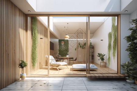 公共休息室现代阳光房设计设计图片
