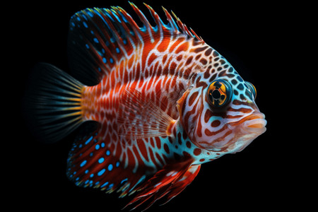 深海的彩色鱼类高清图片