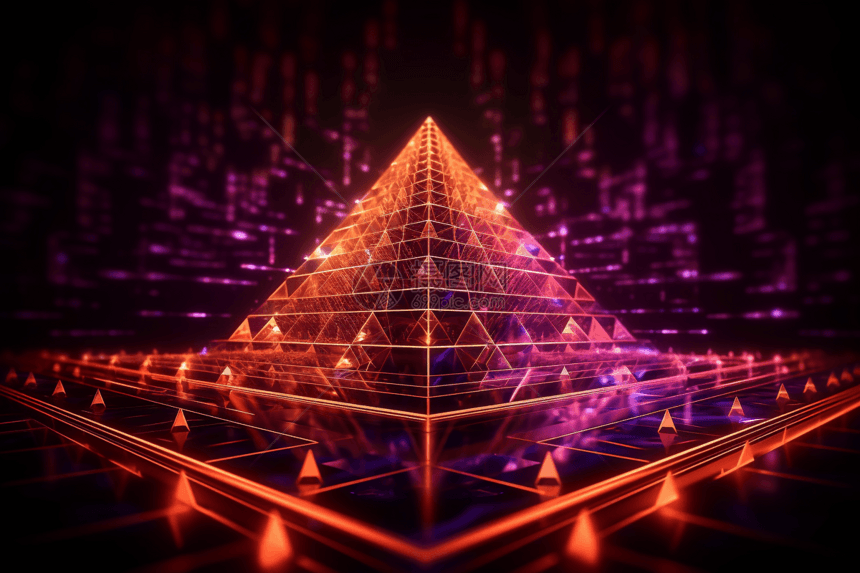 抽象的金字塔结构图片