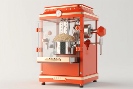 手工磨咖啡豆机爆米花机设计图片