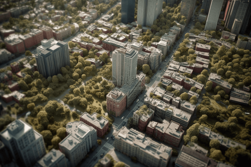 城市的上空图片
