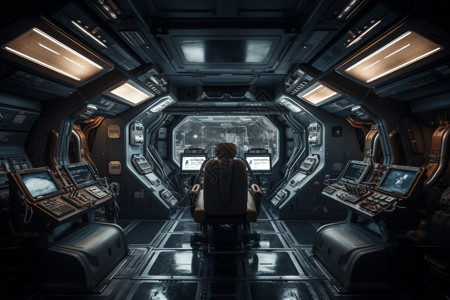 船舱内部宇宙飞船操控室设计图片