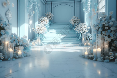 明亮的婚礼装饰背景图片