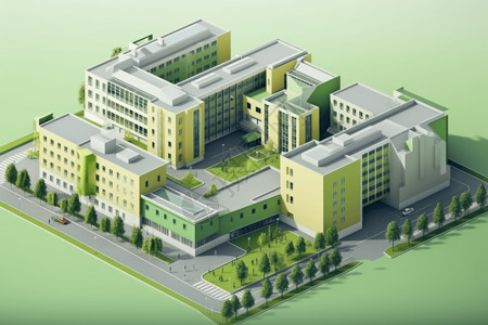 高质量绿色细节的大大学背景图片