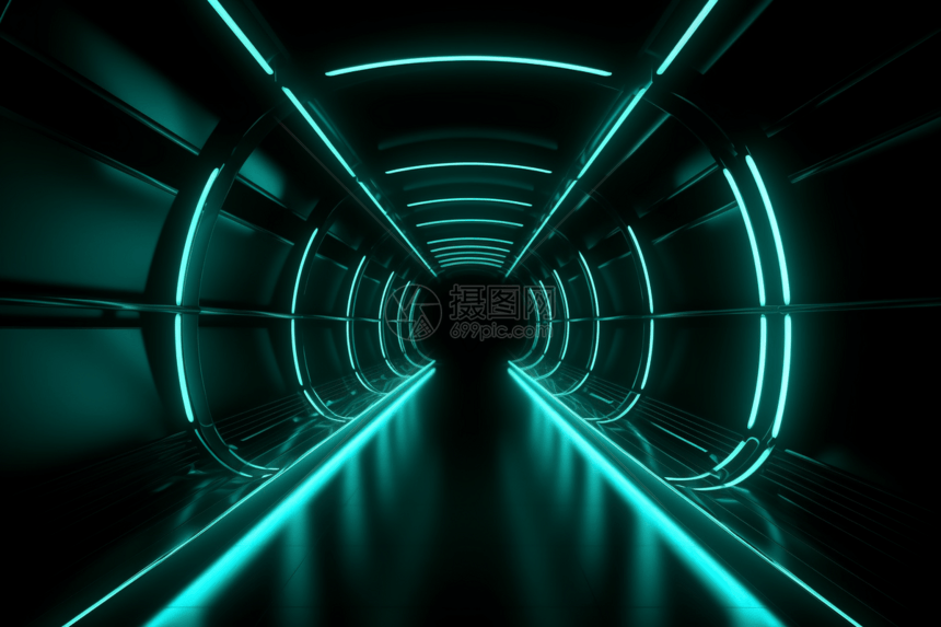 光线和形状的隧道背景图片