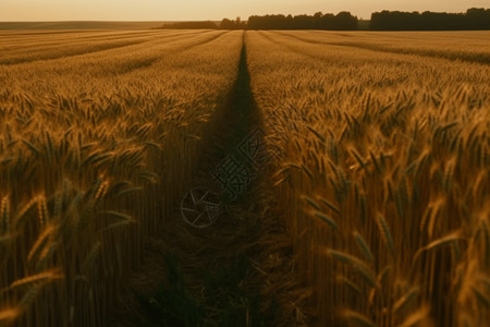 金灿灿小麦一片金灿灿的田野背景