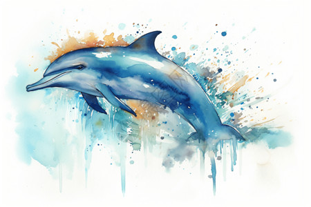 彩色海豚背景图片