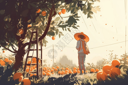 橘子种植园图片