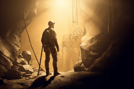 地下深处的煤矿工人图片