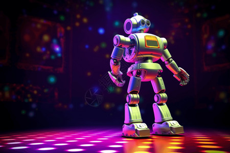 高清跳舞素材机器人为观众表演设计图片