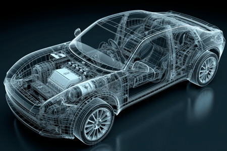汽车离合器汽车传动系统透视图设计图片