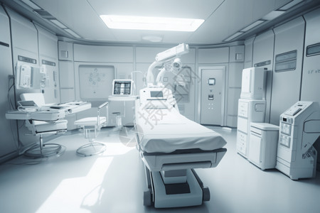 手术室环境白色的医疗器材背景