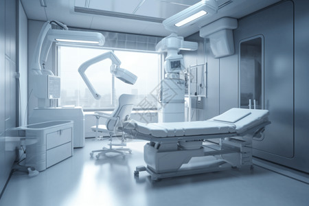 手术室环境医疗器材的床背景