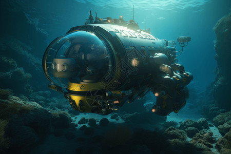 水下的潜艇图片