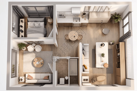 小户型loft公寓小户型房屋室内设计样板间设计图片