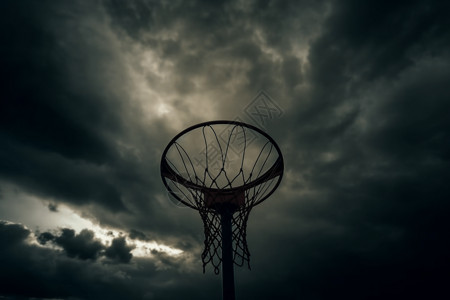 暴风素材网篮球架在暴风雨设计图片