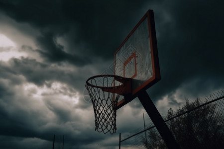 暴风素材网篮球架在暴风雨设计图片