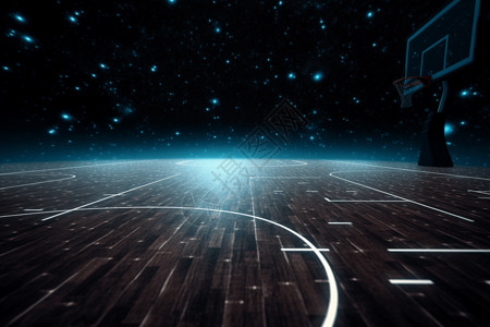 未来数字化篮球场图片