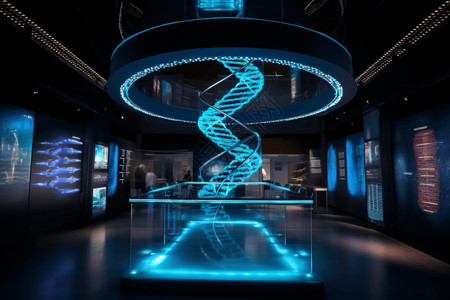 科学博物馆科技馆DNA分子模型设计图片